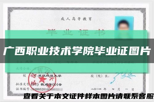 广西职业技术学院毕业证图片缩略图