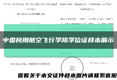 中国民用航空飞行学院学位证样本展示缩略图