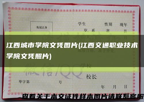 江西城市学院文凭图片(江西交通职业技术学院文凭照片)缩略图