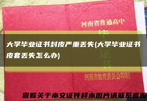 大学毕业证书封皮严重丢失(大学毕业证书皮套丢失怎么办)缩略图