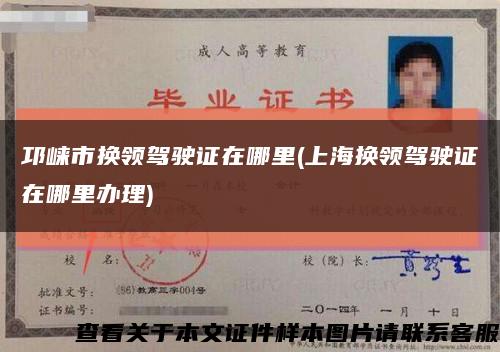 邛崃市换领驾驶证在哪里(上海换领驾驶证在哪里办理)缩略图