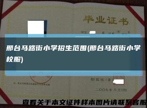 邢台马路街小学招生范围(邢台马路街小学校服)缩略图