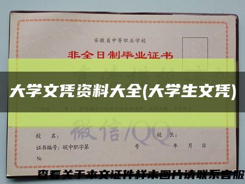大学文凭资料大全(大学生文凭)缩略图