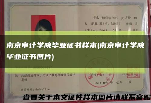 南京审计学院毕业证书样本(南京审计学院毕业证书图片)缩略图