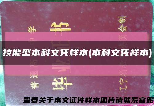 技能型本科文凭样本(本科文凭样本)缩略图