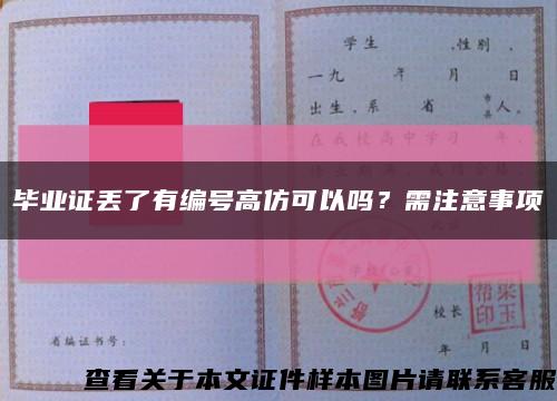 毕业证丢了有编号高仿可以吗？需注意事项缩略图