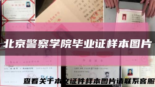北京警察学院毕业证样本图片缩略图