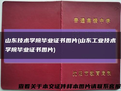 山东技术学院毕业证书图片(山东工业技术学院毕业证书图片)缩略图