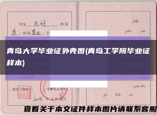 青岛大学毕业证外壳图(青岛工学院毕业证样本)缩略图