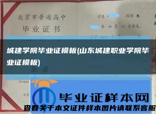 城建学院毕业证模板(山东城建职业学院毕业证模板)缩略图
