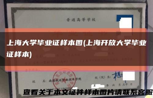 上海大学毕业证样本图(上海开放大学毕业证样本)缩略图
