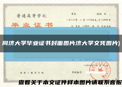 同济大学毕业证书封面图片济大学文凭图片)缩略图