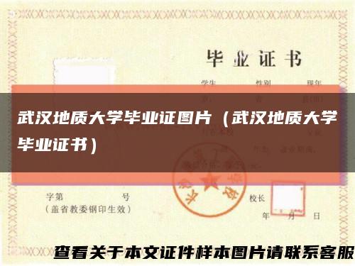 武汉地质大学毕业证图片（武汉地质大学毕业证书）缩略图