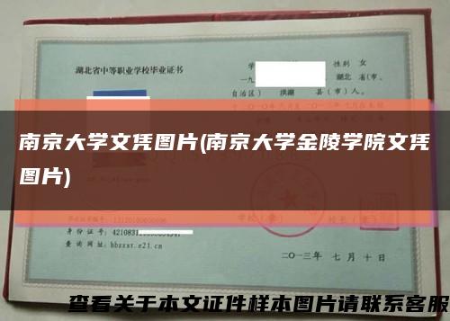 南京大学文凭图片(南京大学金陵学院文凭图片)缩略图