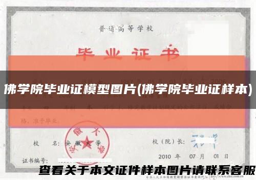 佛学院毕业证模型图片(佛学院毕业证样本)缩略图