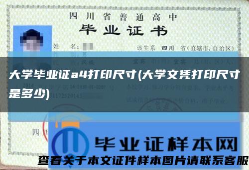 大学毕业证a4打印尺寸(大学文凭打印尺寸是多少)缩略图