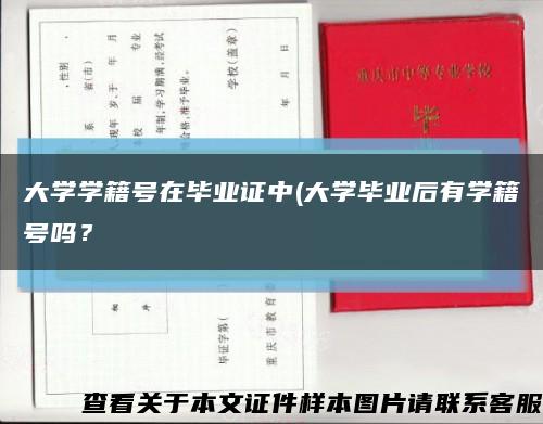 大学学籍号在毕业证中(大学毕业后有学籍号吗？缩略图