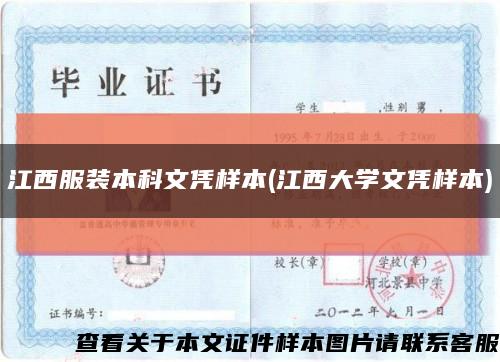 江西服装本科文凭样本(江西大学文凭样本)缩略图
