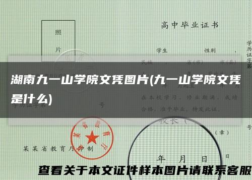 湖南九一山学院文凭图片(九一山学院文凭是什么)缩略图