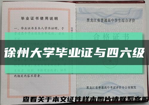 徐州大学毕业证与四六级缩略图