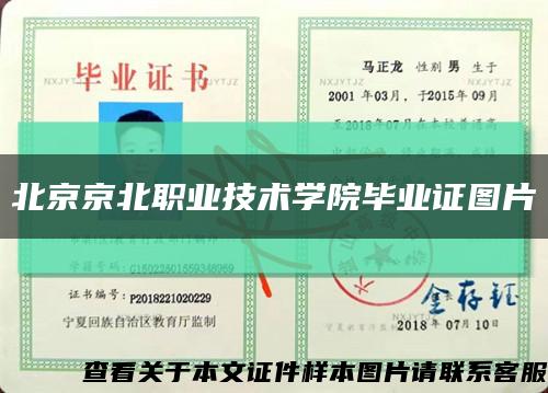 北京京北职业技术学院毕业证图片缩略图