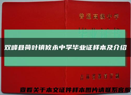 双峰县荷叶镇攸永中学毕业证样本及介绍缩略图