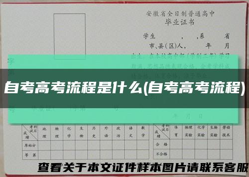 自考高考流程是什么(自考高考流程)缩略图