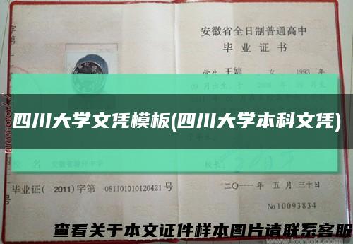 四川大学文凭模板(四川大学本科文凭)缩略图