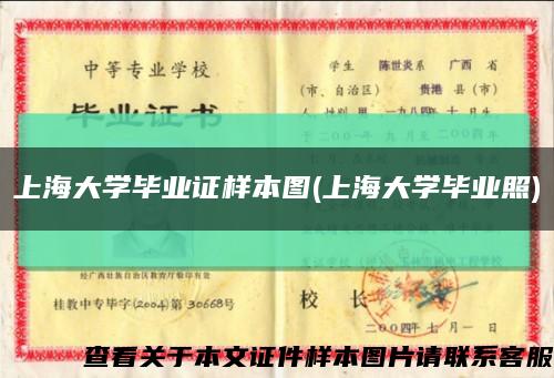 上海大学毕业证样本图(上海大学毕业照)缩略图