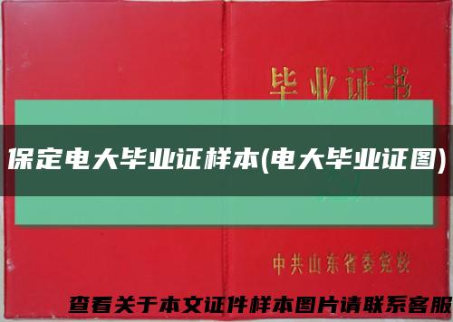 保定电大毕业证样本(电大毕业证图)缩略图