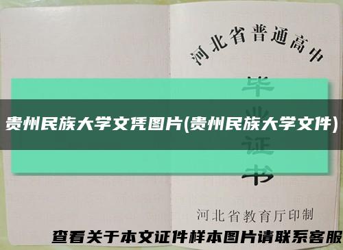 贵州民族大学文凭图片(贵州民族大学文件)缩略图