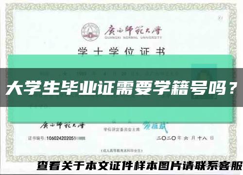 大学生毕业证需要学籍号吗？缩略图