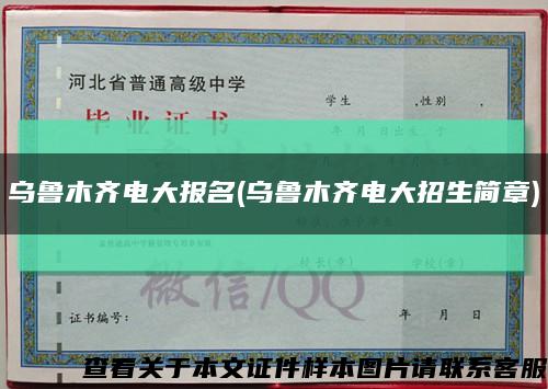 乌鲁木齐电大报名(乌鲁木齐电大招生简章)缩略图