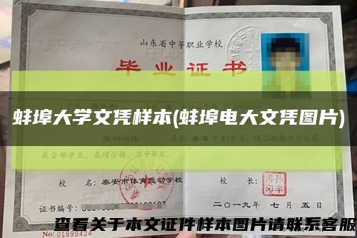 蚌埠大学文凭样本(蚌埠电大文凭图片)缩略图