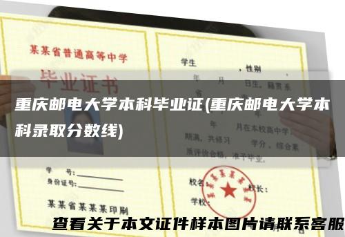 重庆邮电大学本科毕业证(重庆邮电大学本科录取分数线)缩略图