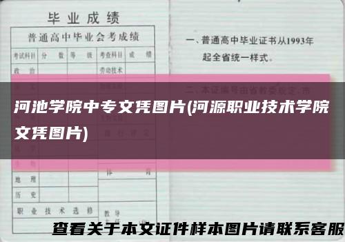 河池学院中专文凭图片(河源职业技术学院文凭图片)缩略图