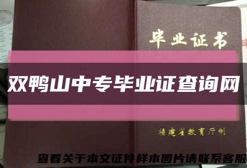 双鸭山中专毕业证查询网缩略图