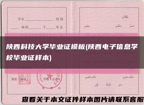 陕西科技大学毕业证模板(陕西电子信息学校毕业证样本)缩略图