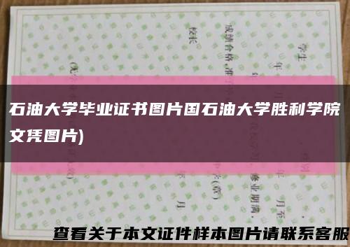 石油大学毕业证书图片国石油大学胜利学院文凭图片)缩略图