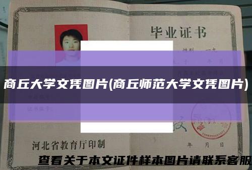 商丘大学文凭图片(商丘师范大学文凭图片)缩略图