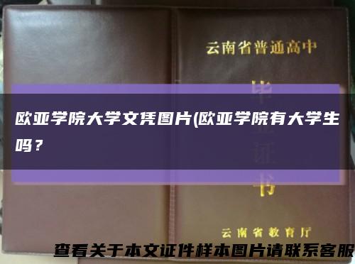 欧亚学院大学文凭图片(欧亚学院有大学生吗？缩略图