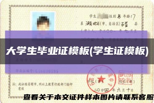 大学生毕业证模板(学生证模板)缩略图
