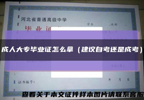 成人大专毕业证怎么拿（建议自考还是成考）缩略图