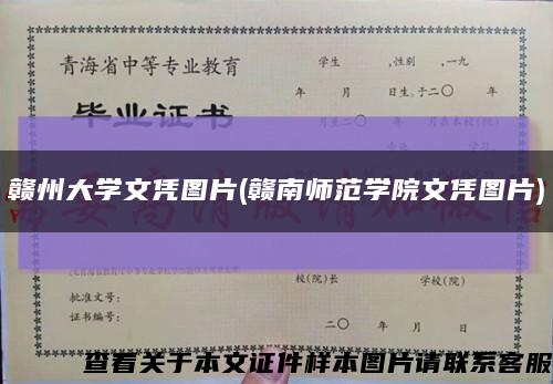 赣州大学文凭图片(赣南师范学院文凭图片)缩略图