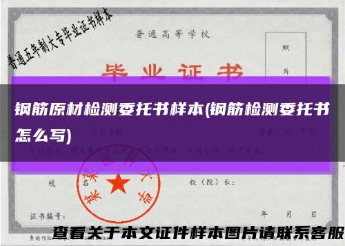 钢筋原材检测委托书样本(钢筋检测委托书怎么写)缩略图