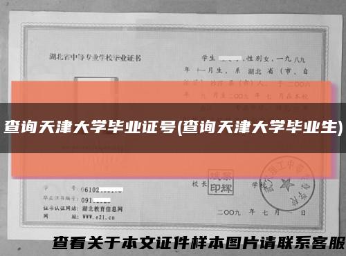 查询天津大学毕业证号(查询天津大学毕业生)缩略图