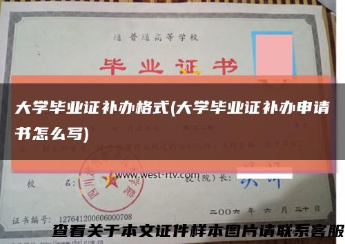 大学毕业证补办格式(大学毕业证补办申请书怎么写)缩略图