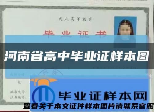 河南省高中毕业证样本图缩略图