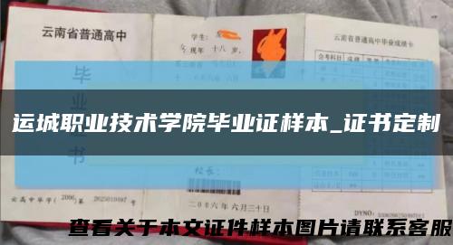 运城职业技术学院毕业证样本_证书定制缩略图