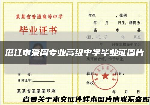 湛江市爱周专业高级中学毕业证图片缩略图